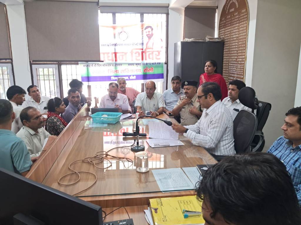 SDM Rajesh Khoth hears public grievances at the resolution camp issues necessary directives regarding sanitation and drainage